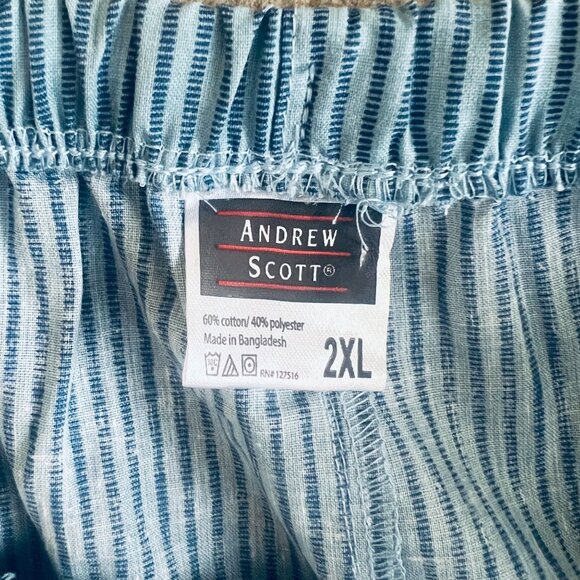 Andrew Scott Mens 2XL Loungewear Shorts NWT 2 Pack Cotton Blend Sleep Comfort - Picture 7 of 11